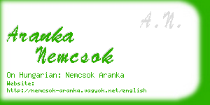 aranka nemcsok business card